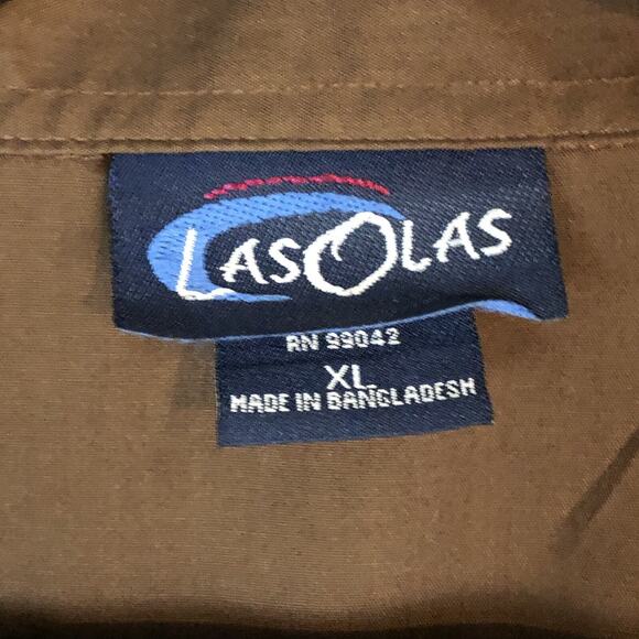 Blouse Tank Set Womens XL Las Olas Brown Ivory Fall Leaves Earth Tones Boho - Picture 3 of 16